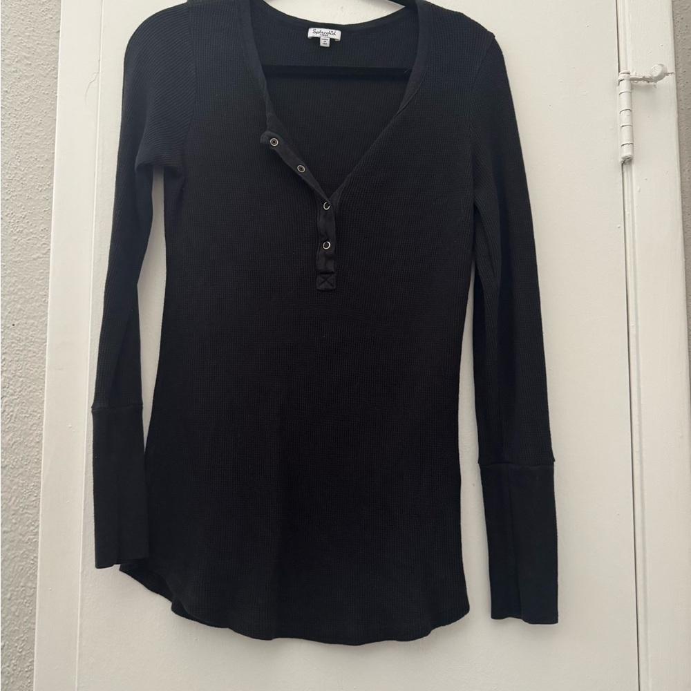 Splendid Black Long Sleeve Top